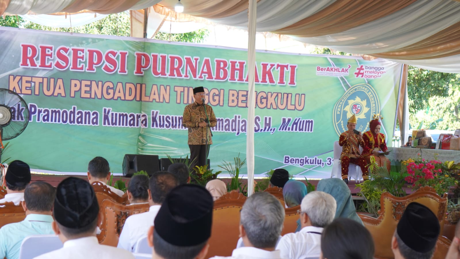 Gubernur Rohidin Hadiri Resepsi Purna Bhakti Ketua PT Bengkulu