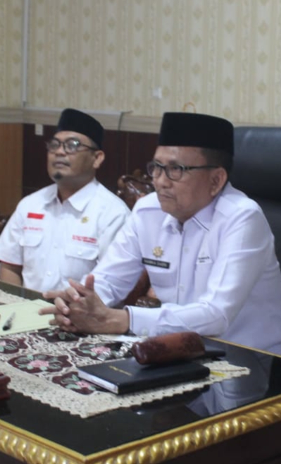 Sekda dan Inspektur Ikuti Video Conference Sosialisasi MCP