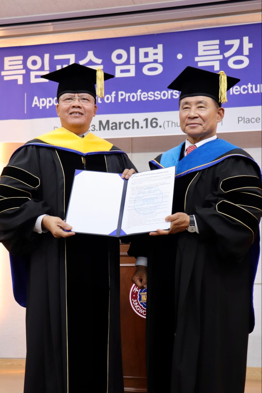 Gubernur Bengkulu Rohidin Mersyah Terima Gelar Profesor dari Pemerintah Korea Selatan