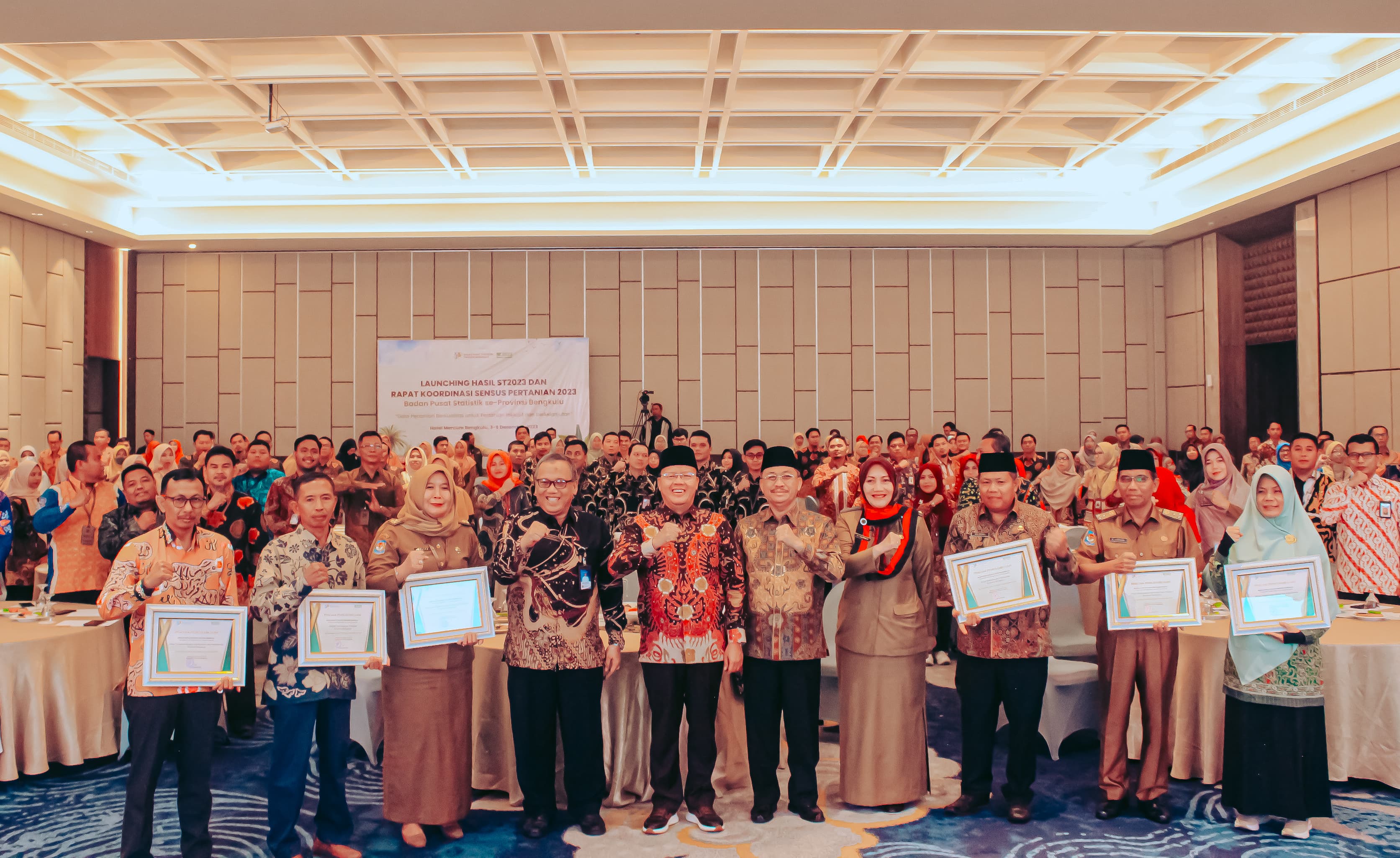 Pemprov Bengkulu Raih Penghargaan Apresiasi Dukungan dari BPS