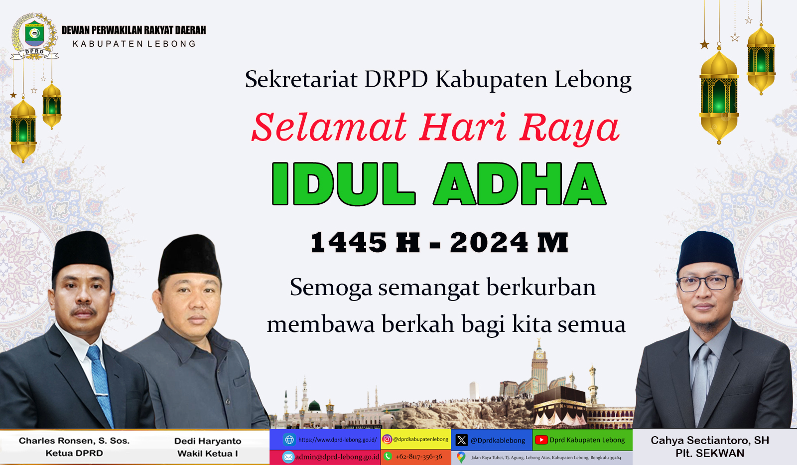 Idul Adha, DPRD Lebong : Kita Tebar Kebaikan dengan Semangat Berqurban