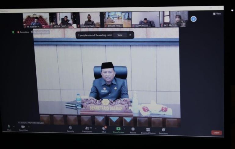 Raperda Pertanggungjawaban APBD Sekda Sampaikan Jawaban Gubernur Bengkulu