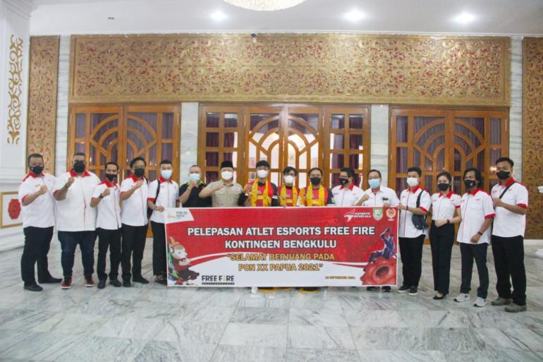Gubernur Rohidin Lepas Atlet E-Sports FF Kontingen Bengkulu ke PON XX Papua 2021