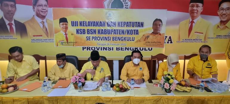 Ciptakan Kinerja Profesional, BSN Provinsi Bengkulu Uji Kelayakan dan Kepatutan Pengurus Kabupaten Kota