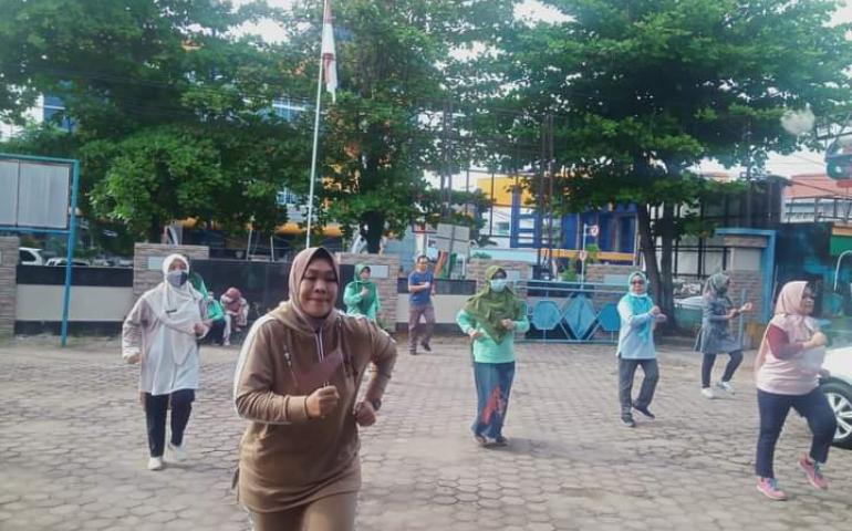 Apel Dan Senam Rutin Jum'at Pagi Penuh Berkah Dinkes Kota Bengkulu