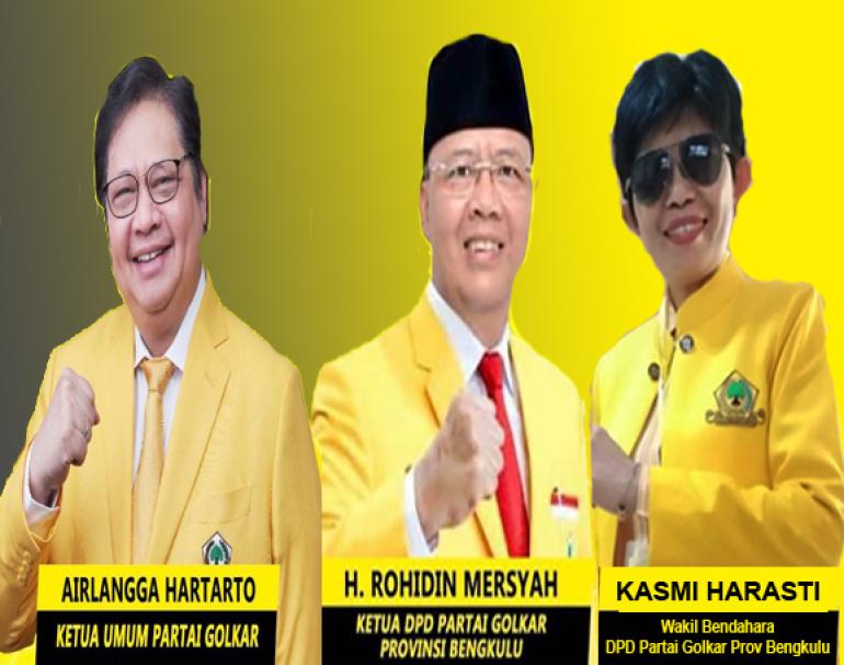 Ketum Airlangga Hartarto, Ketua DPD Rohidin Mersyah, Kasmi Harasti