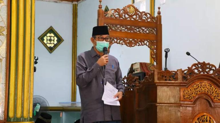 Bupati dan Wabup PALI Sholat Idul Fitri 1443 H di Masjid Al-Kautsar Abdul Jail