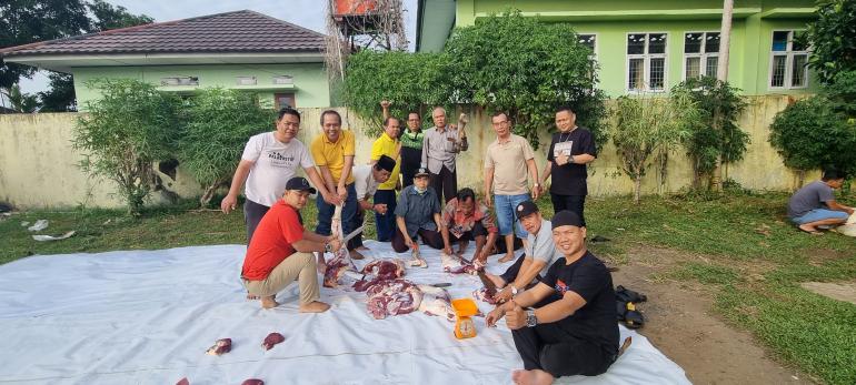 Suasana Pemotongan Hewan Qurban