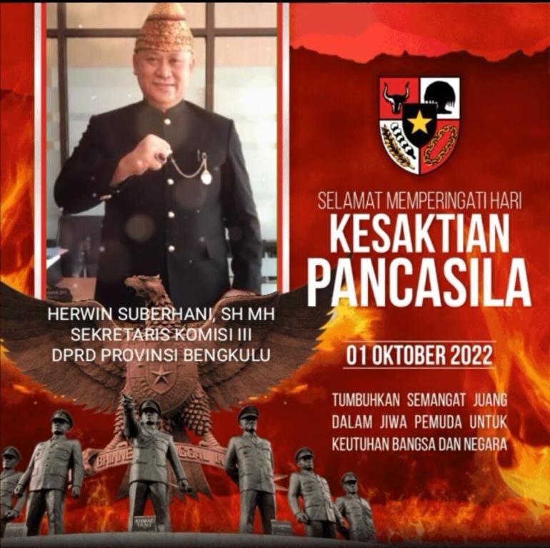 Hari Kesaktian Pancasila, Ini Kata Herwin