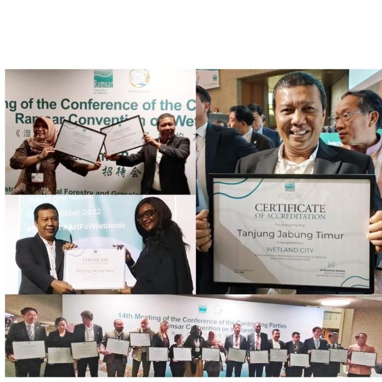 Romi Hariyanto Bupati Pertama Di Indonesia Mendapat Ramsar's Award Berupa Wetland City Accreditation