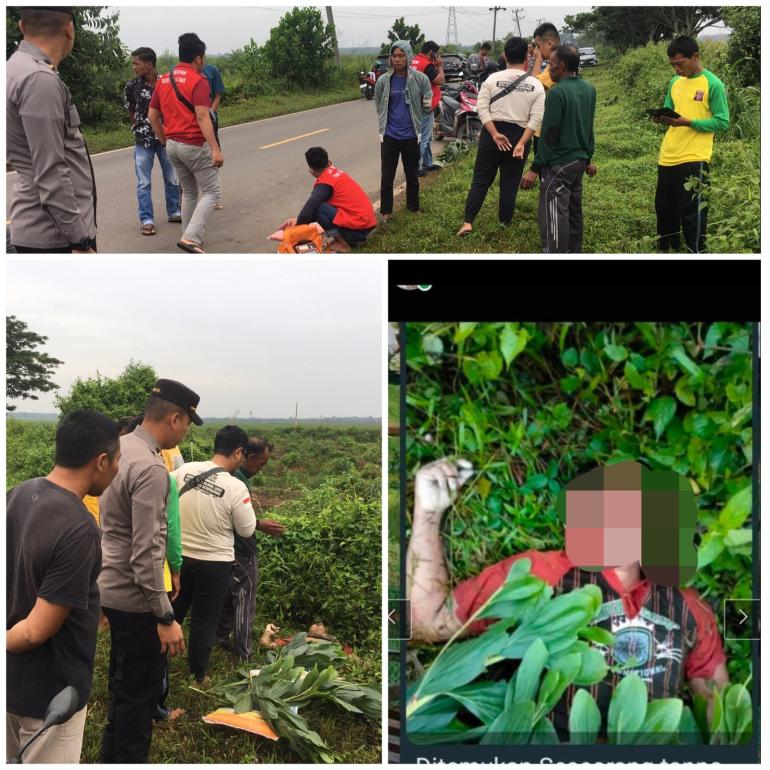 Mayat Terbujur Kaku Diduga Korban Tabrak Lari TKP Zona V WKS Geragai