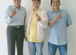 Edi Novian Bersama Dr H Rohidin Mersyah dan Mantan Sekda Mukomuko Era Bupati Mandeka Amir dan Iwan Yunus, H Saukani Dauhari
