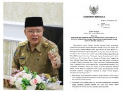 Pengendalian Transportasi Gubernur Rohidin Keluarkan Surat Edaran