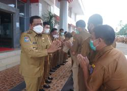 Apel Perdana Pasca Libur Lebaran Pemda BU 