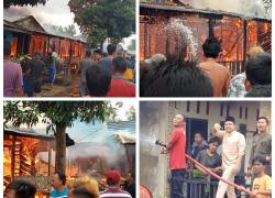 Kebakaran Hebat Landa Sejumlah Rumah di Nipah Panjang 
